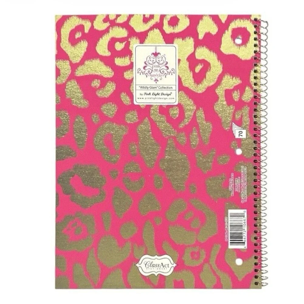 3x Class Act Stationery Wide Ruled Spiral Notebooks 70 Sheets Each